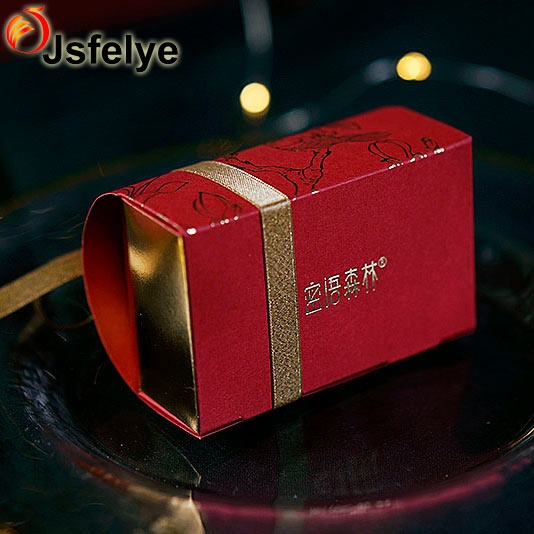 Custom Paper Rigid Candy Packing Gift Gold Self Erecting Box