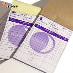 A4/A5/A6 invoice book printing 50-65g duplicate triplicate carbonless NCR paper receipt bill book
